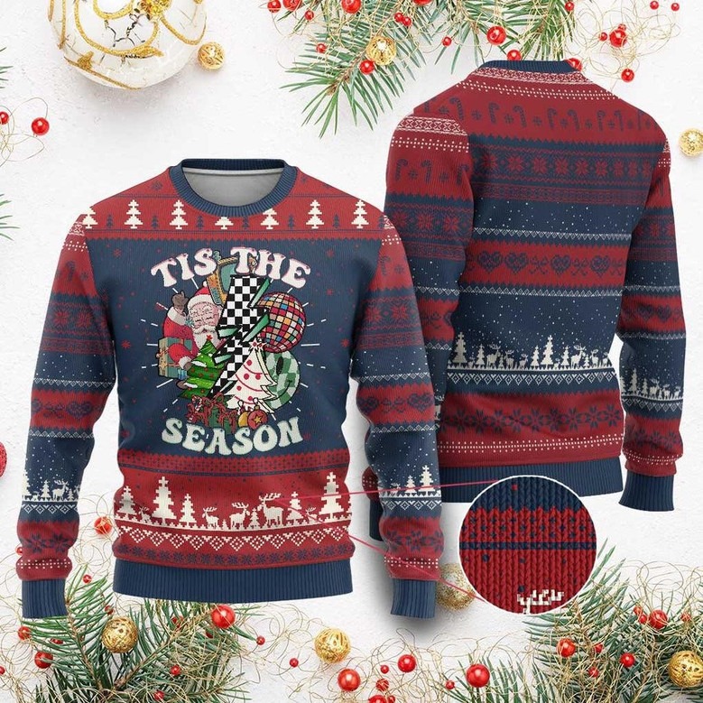 Tis The Season Ugly Christmas Sweater Funny Santa Sweater Christmas Gifts For Friend