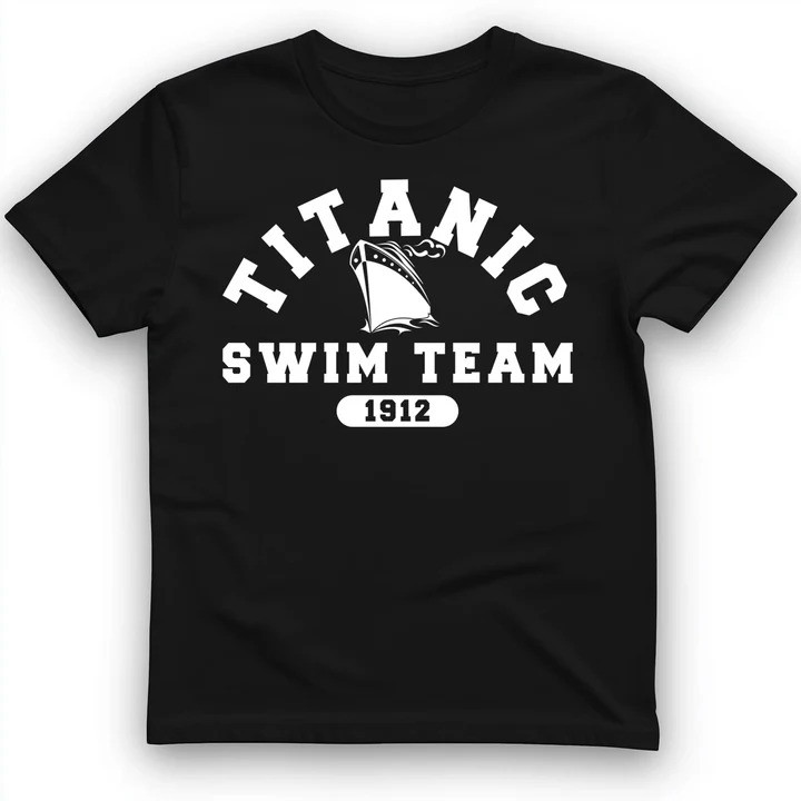 Titanic Swim Team T Shirt Maritime Humor Tee Gift for History Lovers