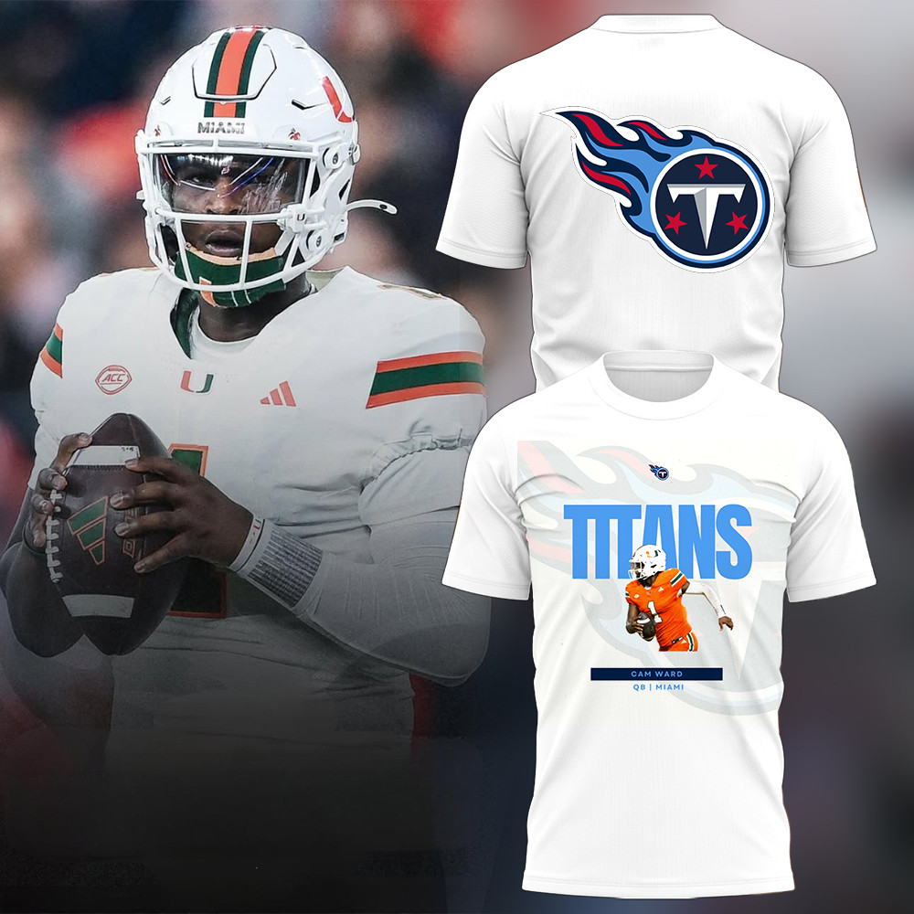 Titans Cam Ward 2025 NFL T-Shirt Best Gift For Football Lovers