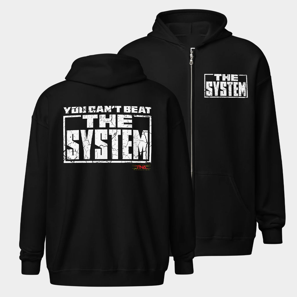 TNA Merch The System Logo Zip Hoodie You Can't Beat The System Apparel Gift Ideas For Son