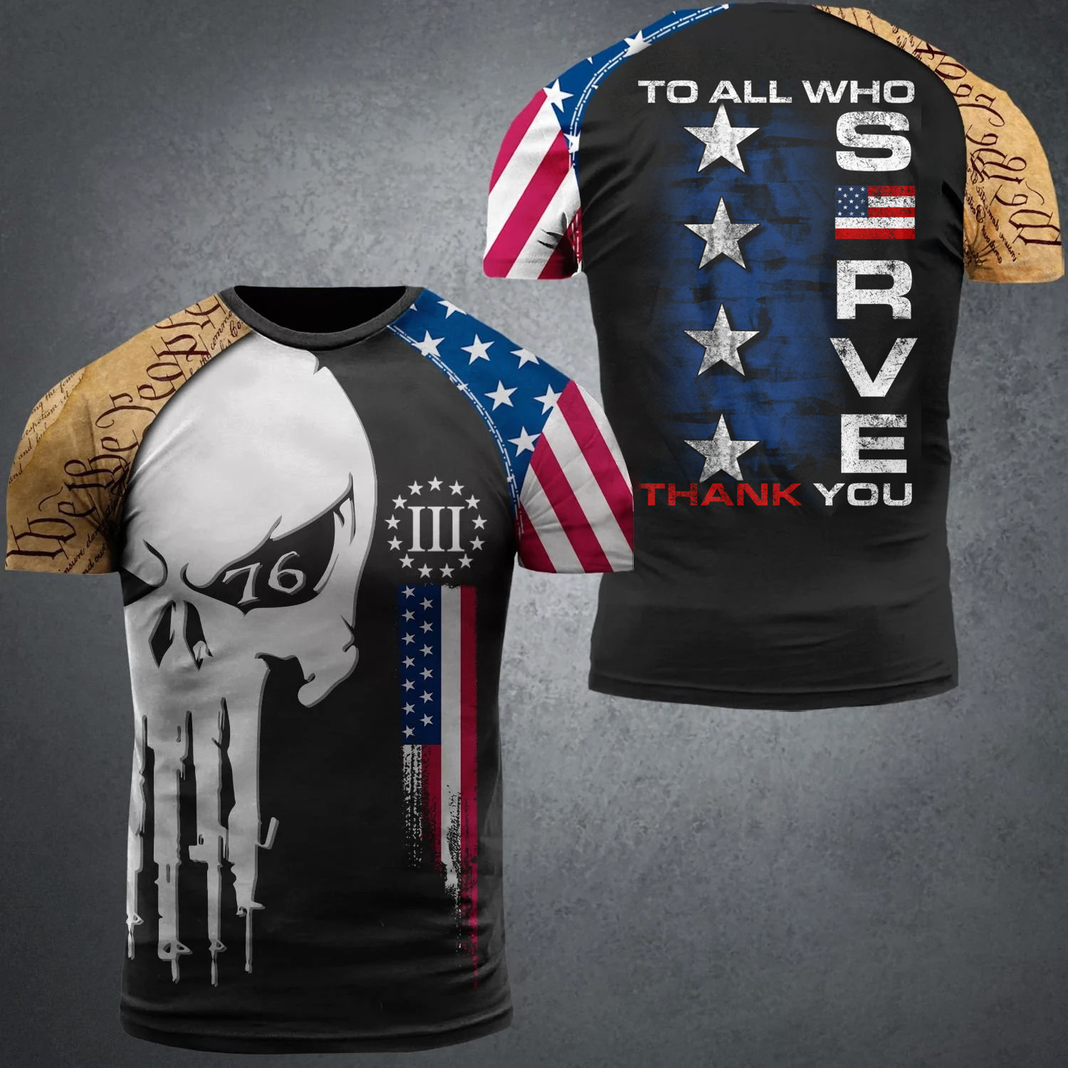 To All Who Serve Thank You Shirt U.S Flag Honoring Veterans Day Thank You Gifts