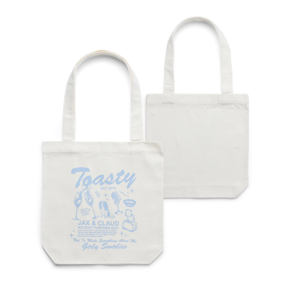 Toasty The Toast Podcast Tote Bag Jackie And Claudia Merch Unique Gifts For Girlfriend