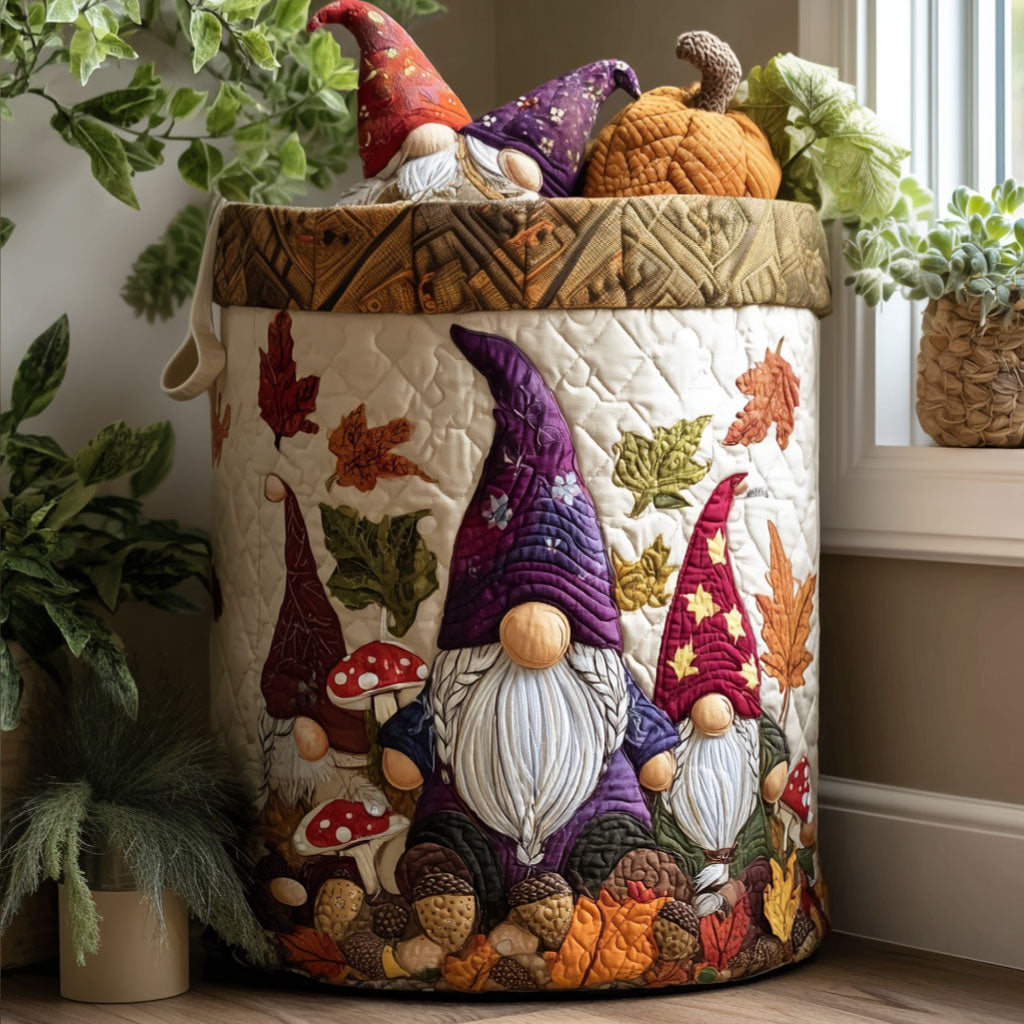 Toasty Toadstool Quilted Laundry Basket Holiday Gift For Laundry Lovers