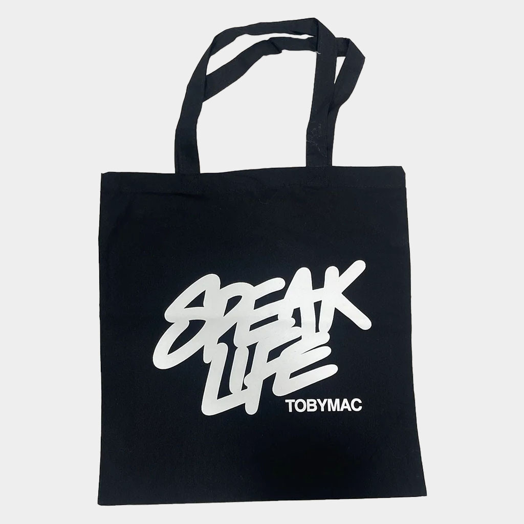 TobyMac Merch Speak Life Black Tote Bag Unique Gifts For Music Lovers