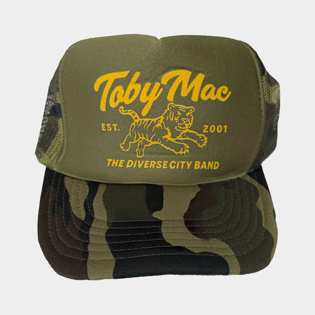TobyMac Merch Tiger Camo Trucker Hat The Diverse City Band Cap Gifts For Rap Lovers