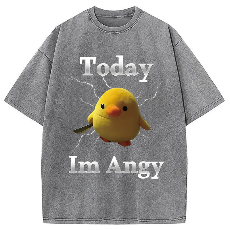 Today I'm Angry Washed T-Shirt Trendy Everyday Casual Outfit Gifts For BFF Today I'm Angry Washed T-Shirt Trendy Everyday Casual Outfit Gifts For BFF