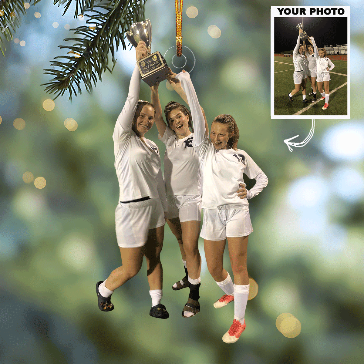 Together Always Personalized Photo Mica Ornament Gift For Friends Family Members