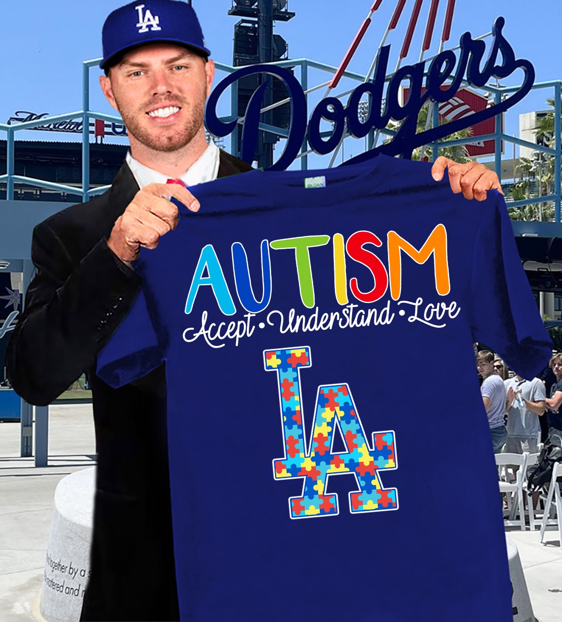 Together For Autism Together For The Dodgers T-Shirt Husband Gifts