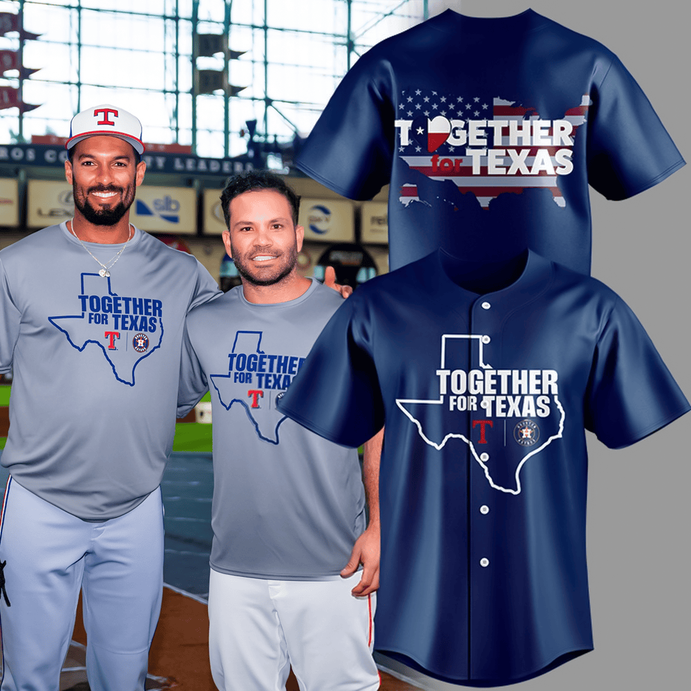 Together for Texas 2025 Limited Edition Navy Baseball Jersey Present For Husband
