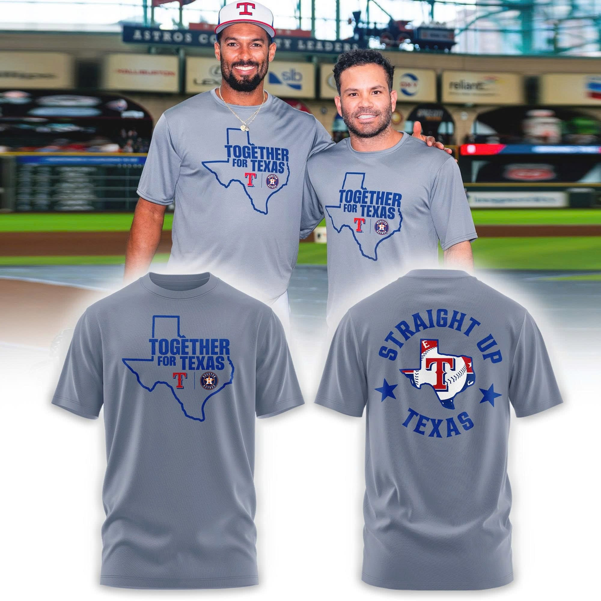 Together For Texas Rangers Houston Texas T-Shirt Straight Up Baseball Lover Gift Ideas