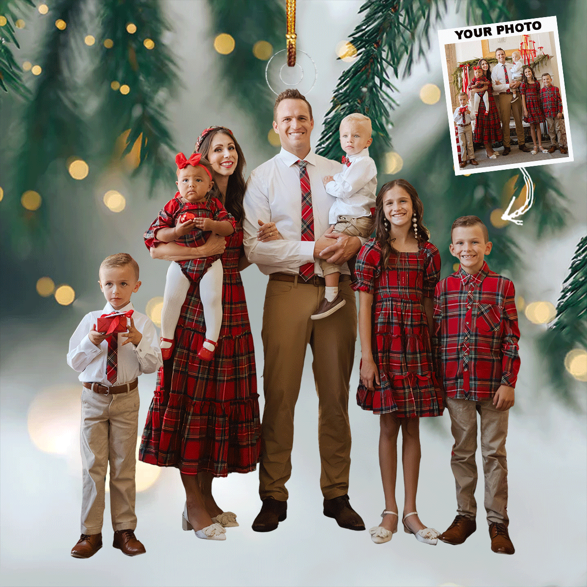 Together In Harmony Personalized Photo Mica Ornament Christmas Gift For Family Members