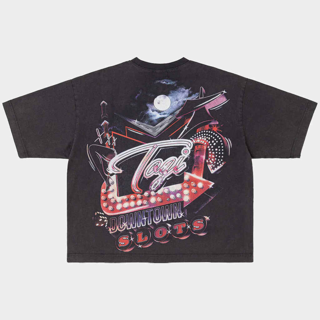 Togi Merch Graphic T-Shirt Black Togi Downtown Slots Shirt Gifts For Him