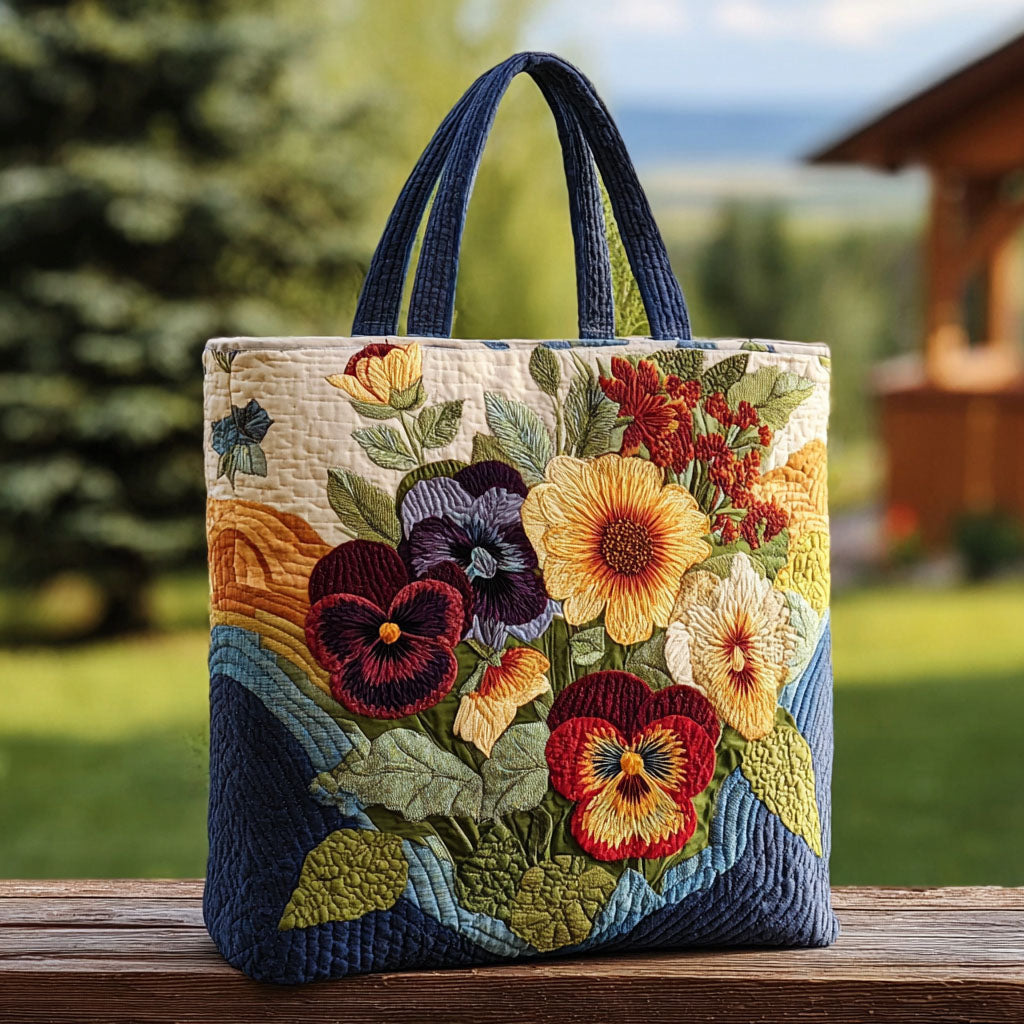 Tokens of Affection Quilted Tote Bag Gift With Sunflowers
