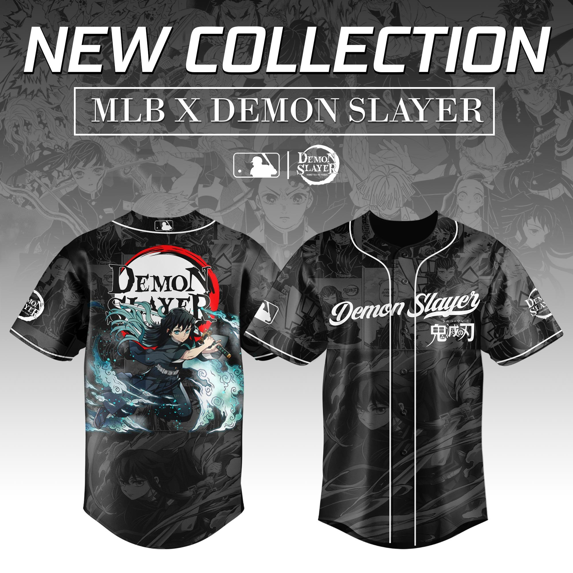 Tokito Muichiro Demon Slayer x MLB Baseball Jersey Editions Limited Perfect Gift For Anime Lovers