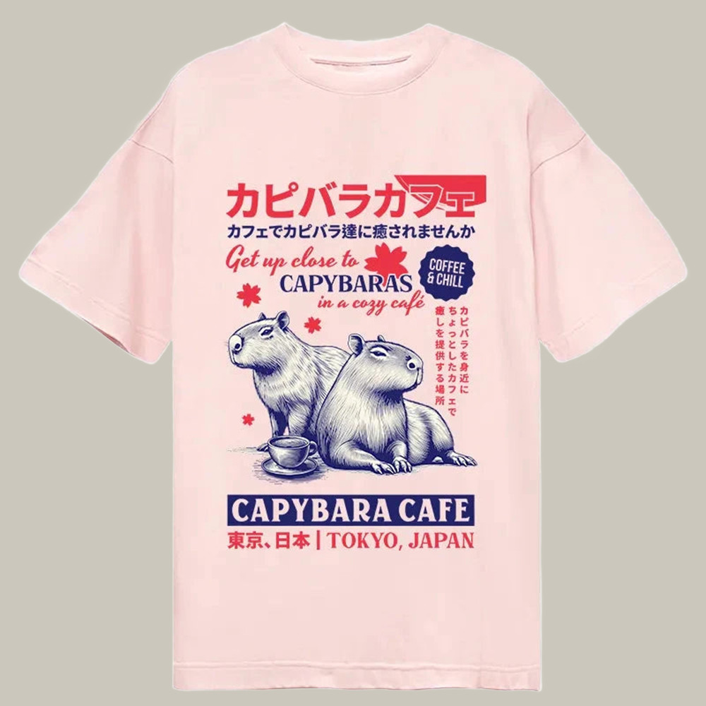 Tokyo Japan Capybara Cafe Classic Shirt Funny T-Shirts Christmas Presents For Girlfriend