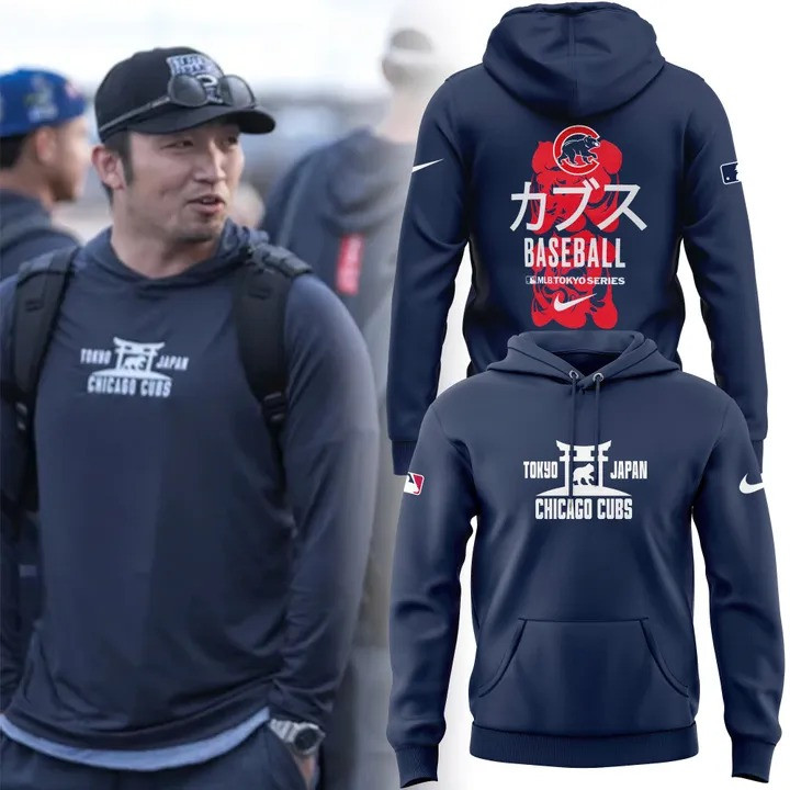 Tokyo Japan Chicago Cubs Hoodie MLB World Tour Tokyo Series Baseball Gifts For Cubs Fans