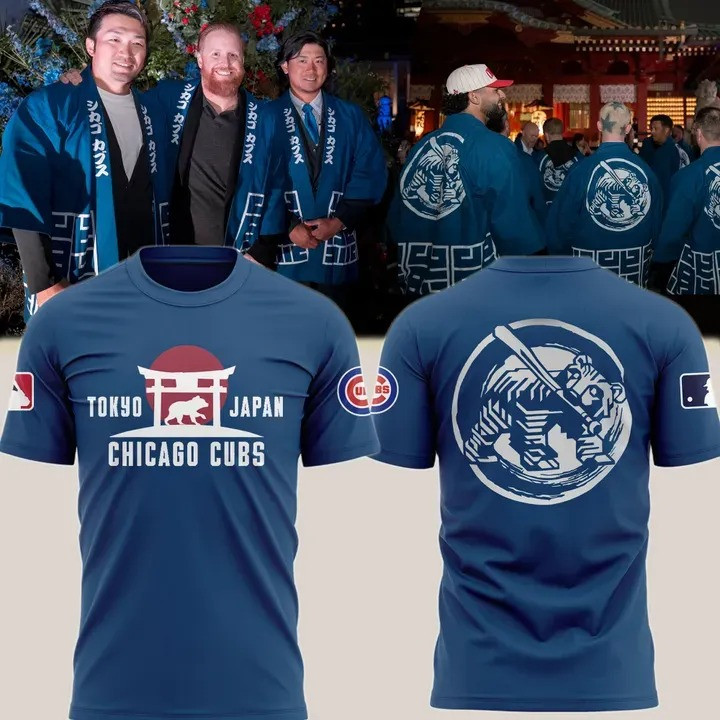 Tokyo Japan Chicago Cubs T-Shirt MLB World Tour Tokyo Series Baseball Fan Merch Apparel