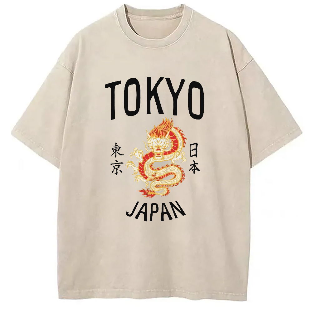 Tokyo Japan Dragon Washed T-Shirt Funny Quote Unisex Shirt Gifts For Sister Tokyo Japan Dragon Washed T-Shirt Funny Quote Unisex Shirt Gifts For Sister