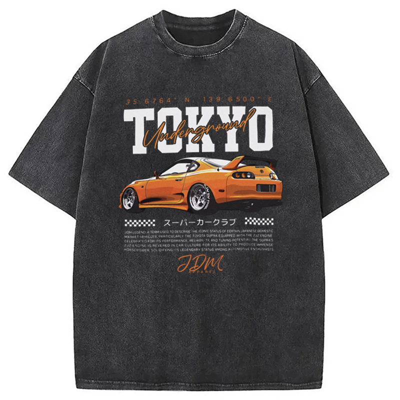 Tokyo JDM Style Car Washed T-Shirt Soft Comfortable Daily T Shirt Gifts For Her Tokyo JDM Style Car Washed T-Shirt Soft Comfortable Daily T Shirt Gifts For Her