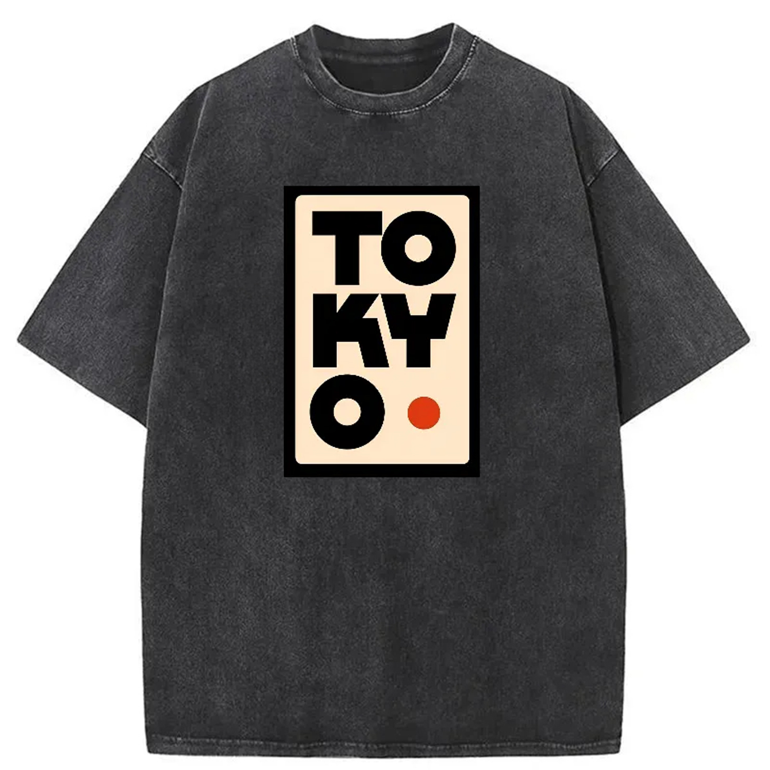 Tokyo Vintage Washed T-shirt Unisex Streetwear Graphic Style Gifts For Him Tokyo Vintage Washed T-shirt Unisex Streetwear Graphic Style Gifts For Him