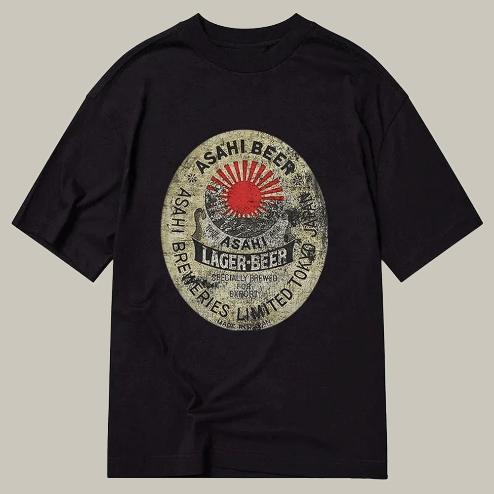 Tokyocanvas Asahi Beer Japanese Classic T Shirt Funny Graphic Tee Best Christmas Gifts For Mom