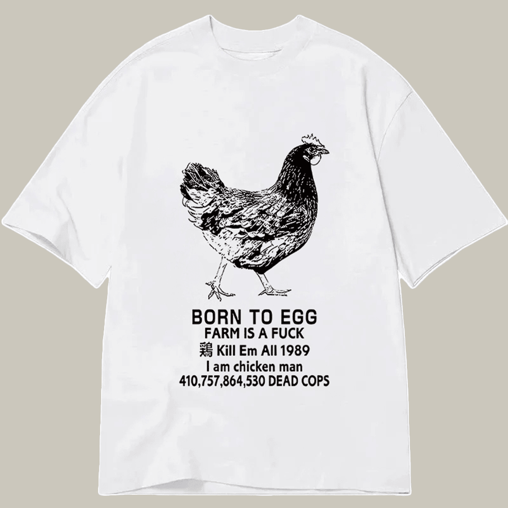 Tokyocanvas Born To Egg Classic T Shirt Funny Graphic Tee Father Daughter Gifts For Dad