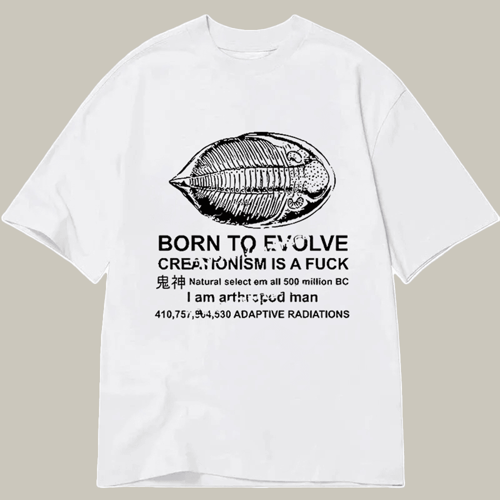 Tokyocanvas Born To Evolve Classic T Shirt Graphic Humor Shirt Father Daughter Presents