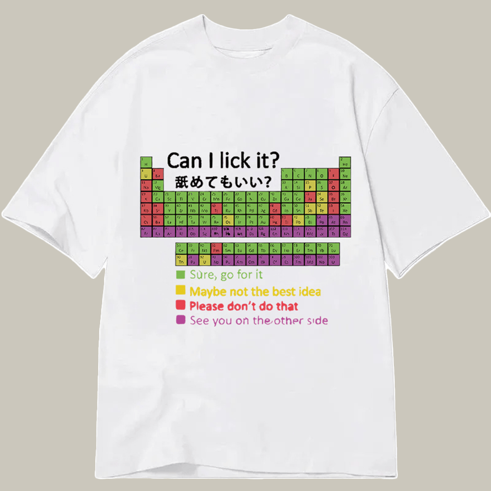 Tokyocanvas Can I Lick It Classic T Shirt Funny Graphic Tee Father Daughter Gifts For Dad