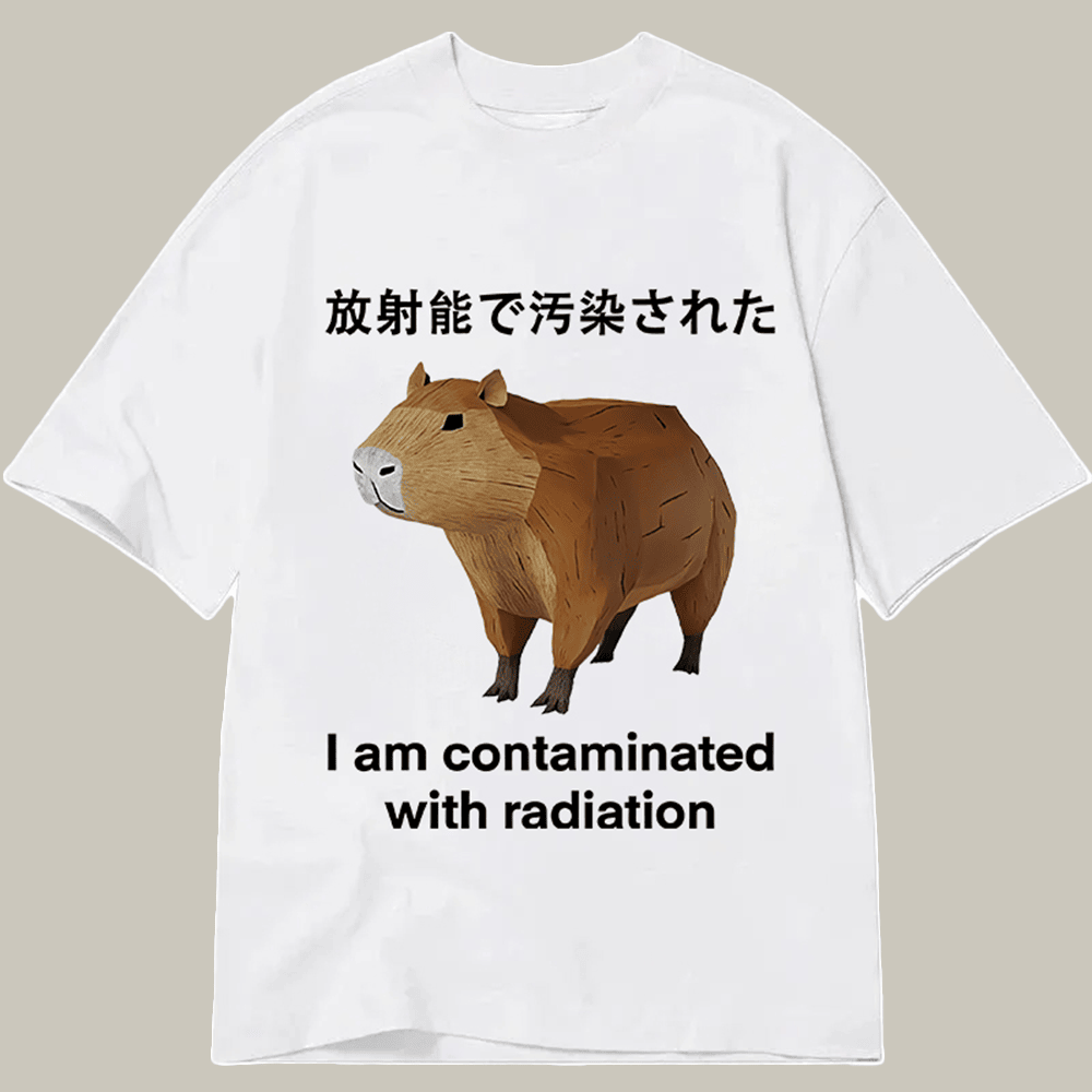 Tokyocanvas Capybara Contaminated By Radiation Classic T Shirt Hilarious Shirt Xmas Gifts For Son
