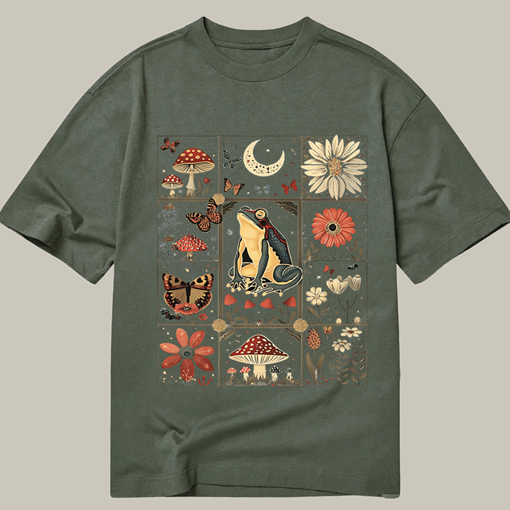 Tokyocanvas Celestial Frog Goblincore Mushroom Classic T Shirt Comedy Tee Shirt Toys For Teens