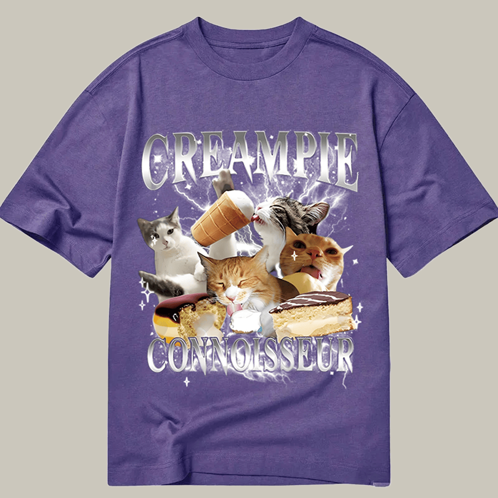 Tokyocanvas Creampie Connoisseur Meme Classic T Shirt Humor Print Tee Father Daughter Presents