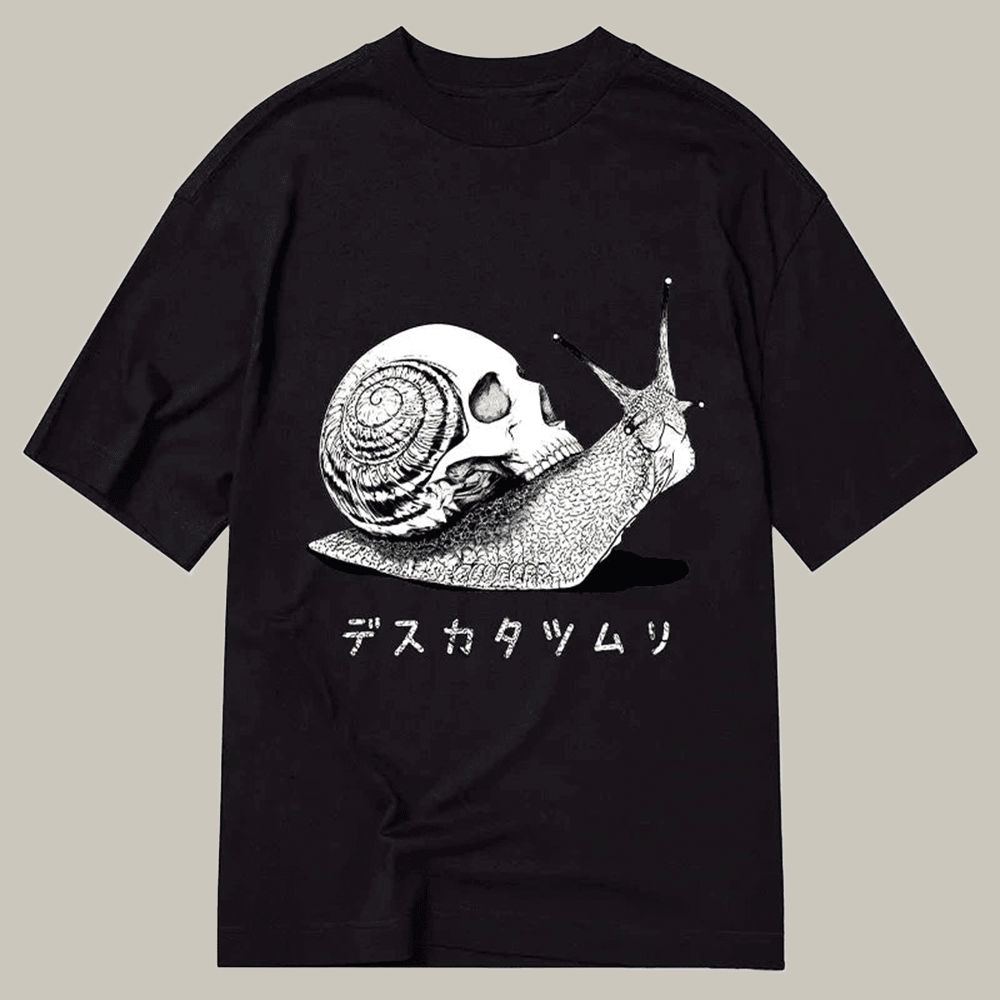 Tokyocanvas Death Snail Manga Classic T Shirt Humor Print Tee Good Christmas Gifts For Mom