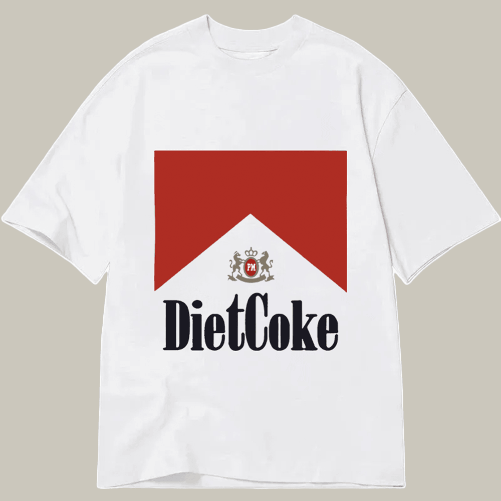 Tokyocanvas Diet Coke Marlboro Classic T Shirt Humor Print Tee Womens Christmas Gift Ideas