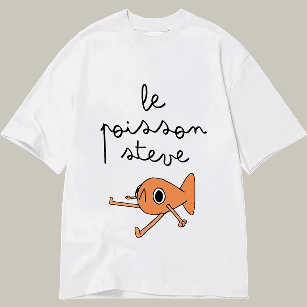 Tokyocanvas Le Poisson Steve Funny Meme Classic T Shirt Funny Graphic Tee Xmas Gifts For Wife