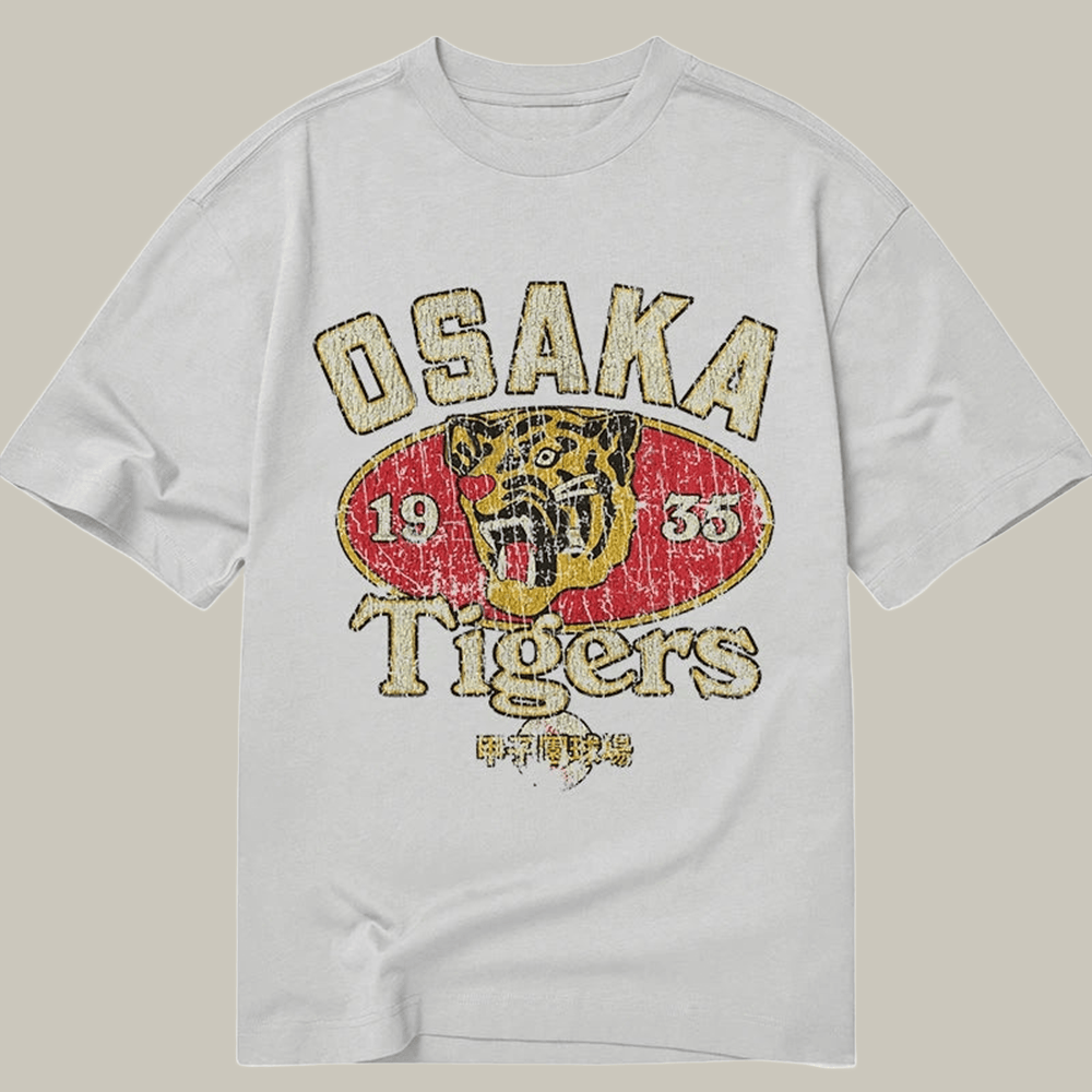 Tokyocanvas Osaka Tigers 1935 Classic T Shirt Funny Graphic Tee Father Son Christmas Gifts