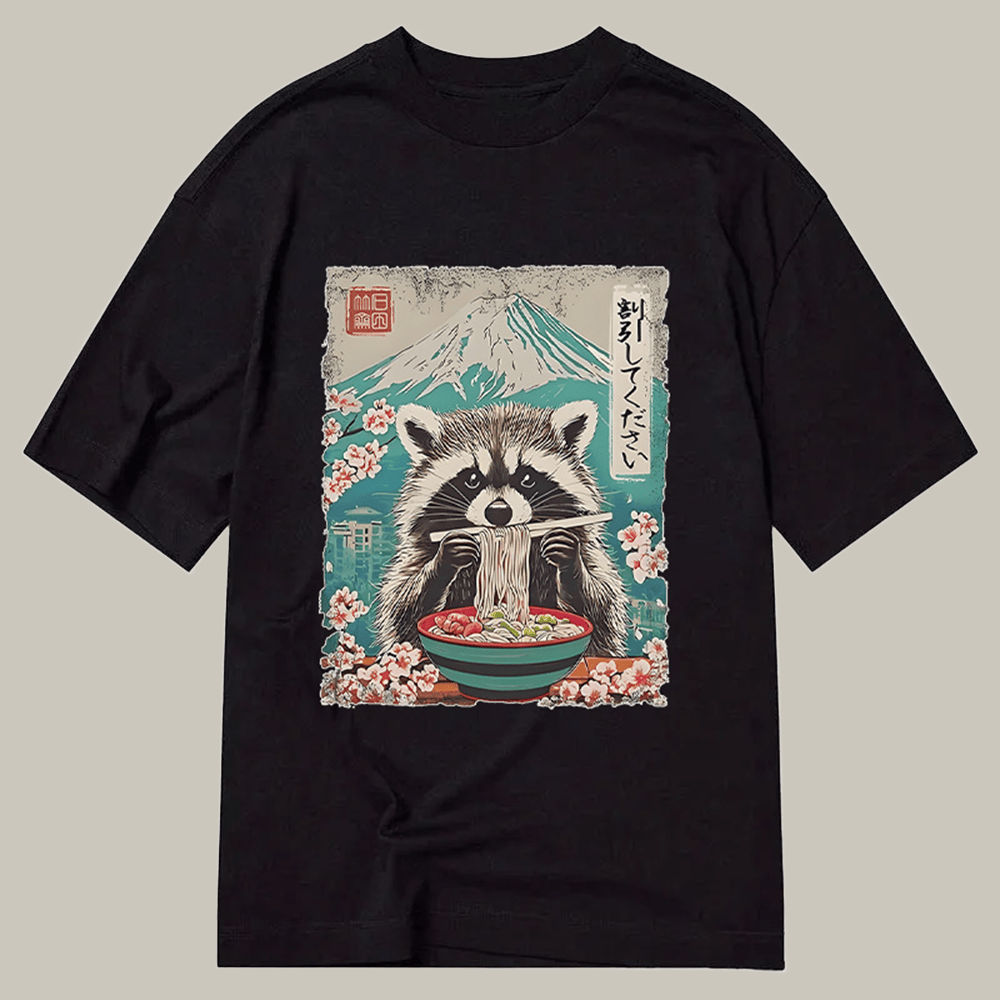 Tokyocanvas Please Give Raccoon A Discount Classic T Shirt Funny Graphic Tee Gifts Young Adults