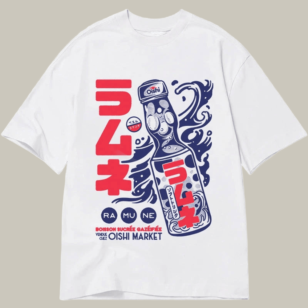 Tokyocanvas Ramune Print Japanese Classic T Shirt Funny Graphic Tee Christmas Ideas For Wife