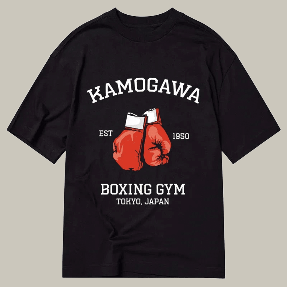 Tokyocanvas Retro Boxing Gloves Manga Anime Classic T Shirt Humorous Tee Father Daughter Gifts
