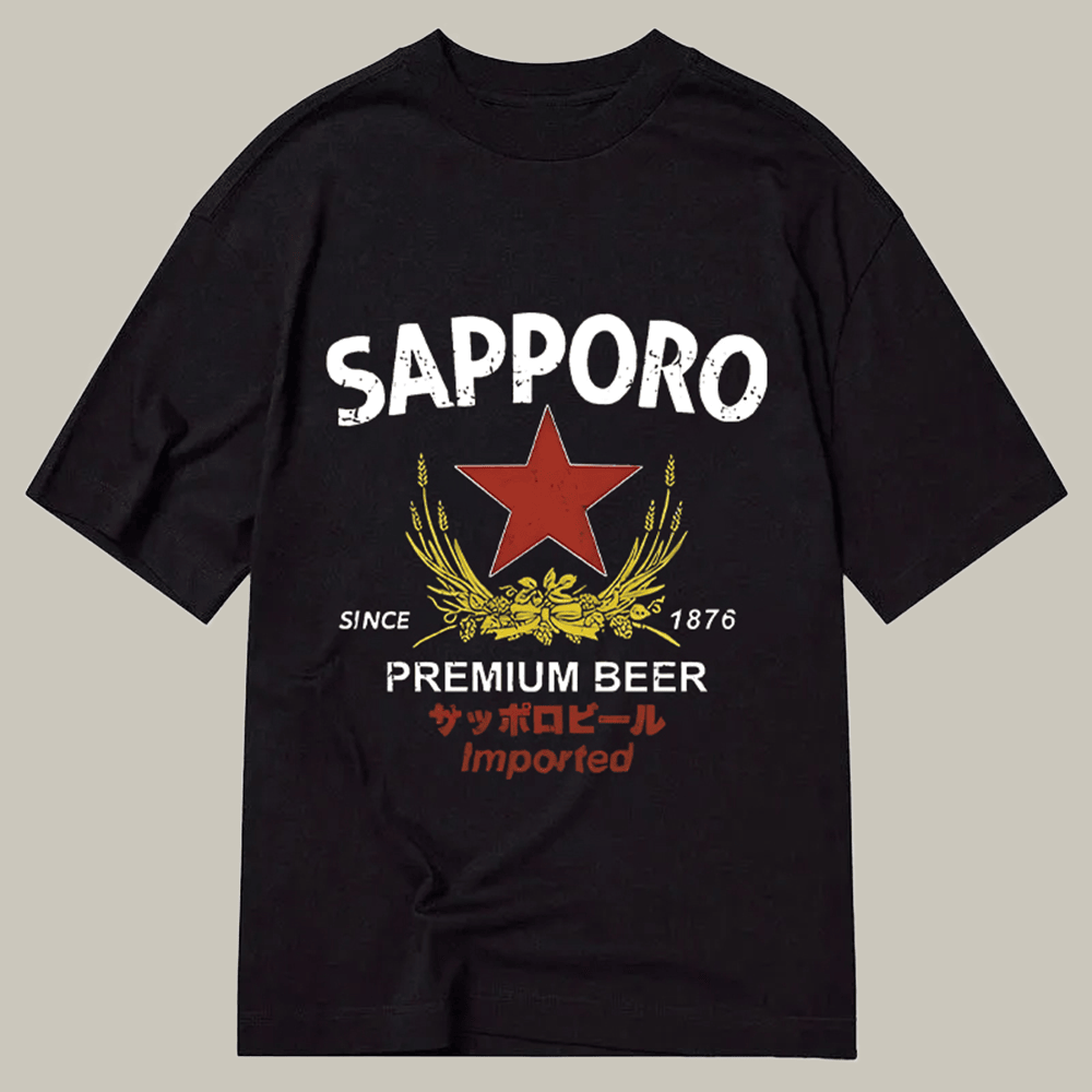 Tokyocanvas Sapporo Beer Essential Classic T Shirt Hilarious Shirt Perfect Gift For Girlfriend