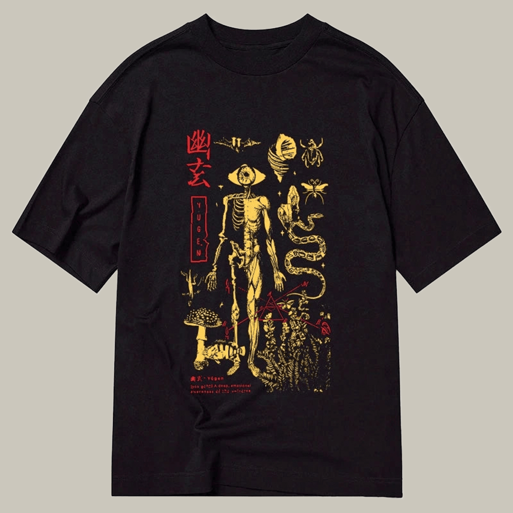 Tokyocanvas Spooky Ghost Japanese Classic T-Shirt Humor Print Tee Gift Ideas For Daughter In Law