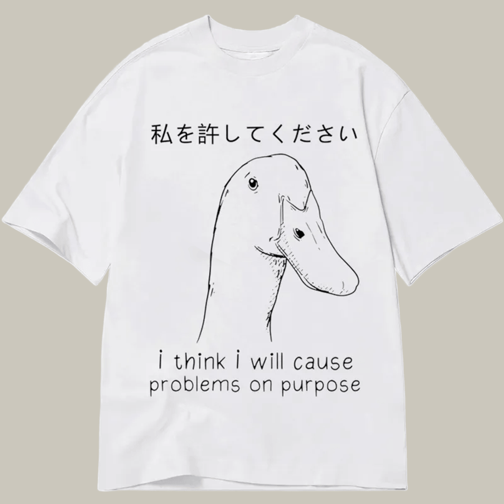 Tokyocanvas Stupid Goose Funny Classic T Shirt Funny Graphic Tee Christmas Gift Ideas For Mom