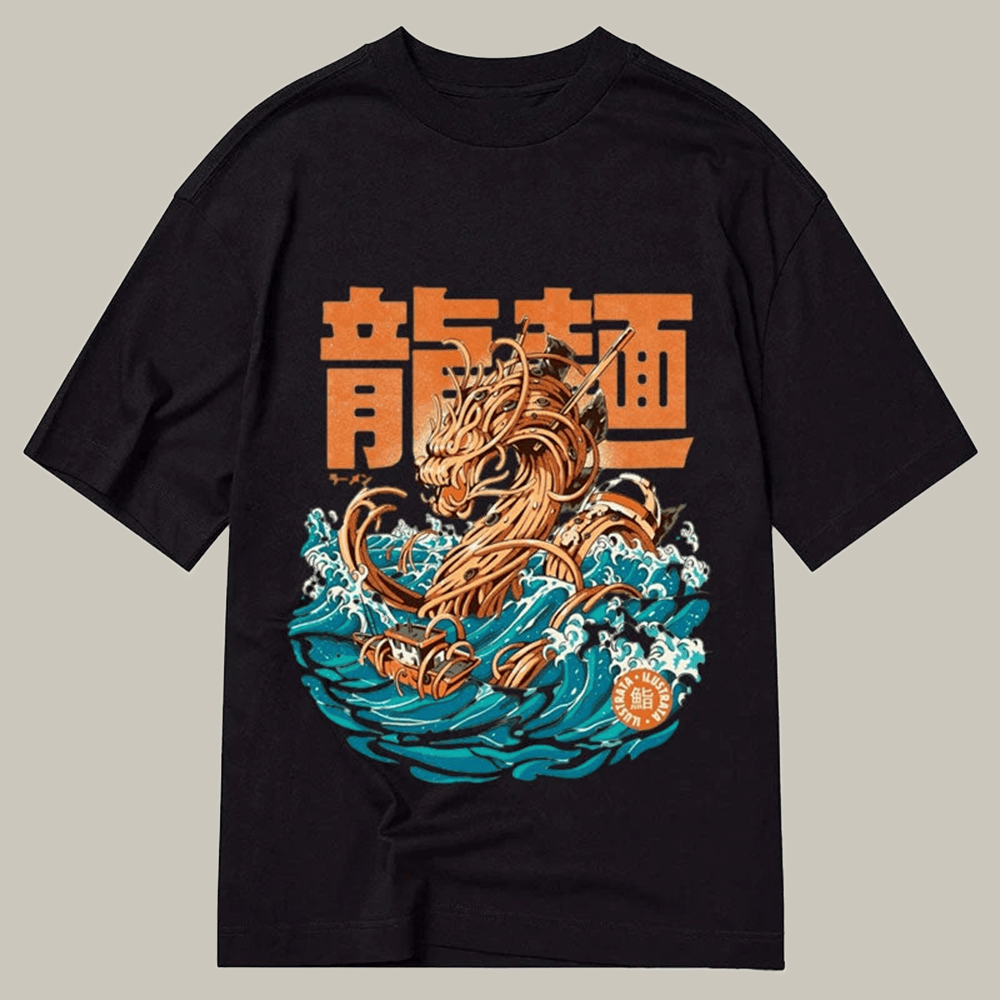 Tokyocanvas The Great Ramen Dragon Japanese Classic T Shirt Graphic Humor Shirt Toys For Teens
