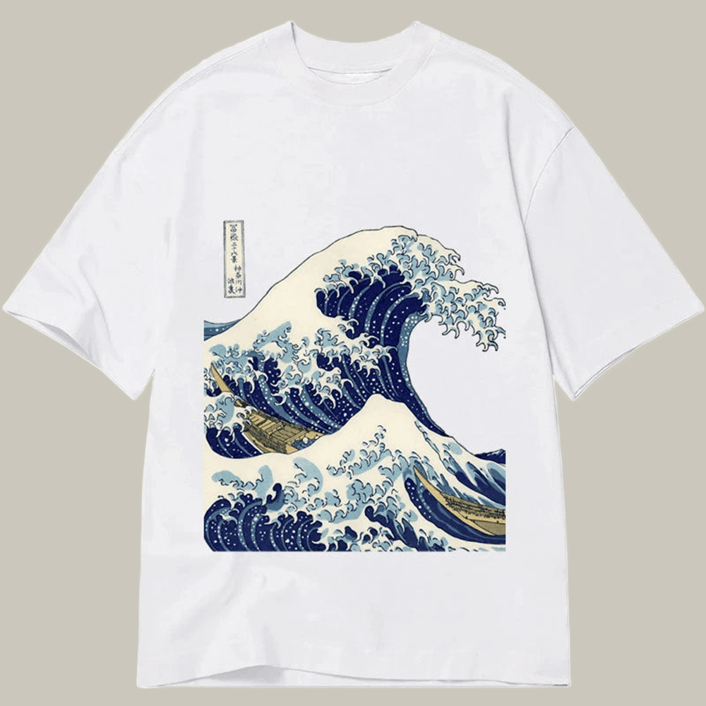 Tokyocanvas The Great Wave Kanagawa Classic T Shirt Funny Graphic Tee Xmas Present For Brother