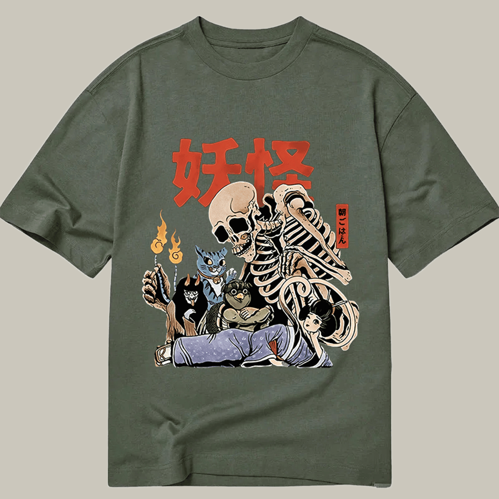 Tokyocanvas The Yokai Club Classic T Shirt Humor Print Tee Christmas Gift Ideas For Son In Law