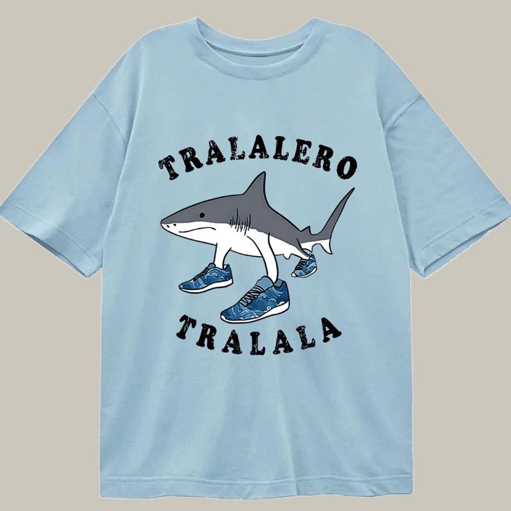 Tokyocanvas Tralalero Tralala Funny Classic T Shirt Humor Print Tee Xmas Gifts For Girlfriend
