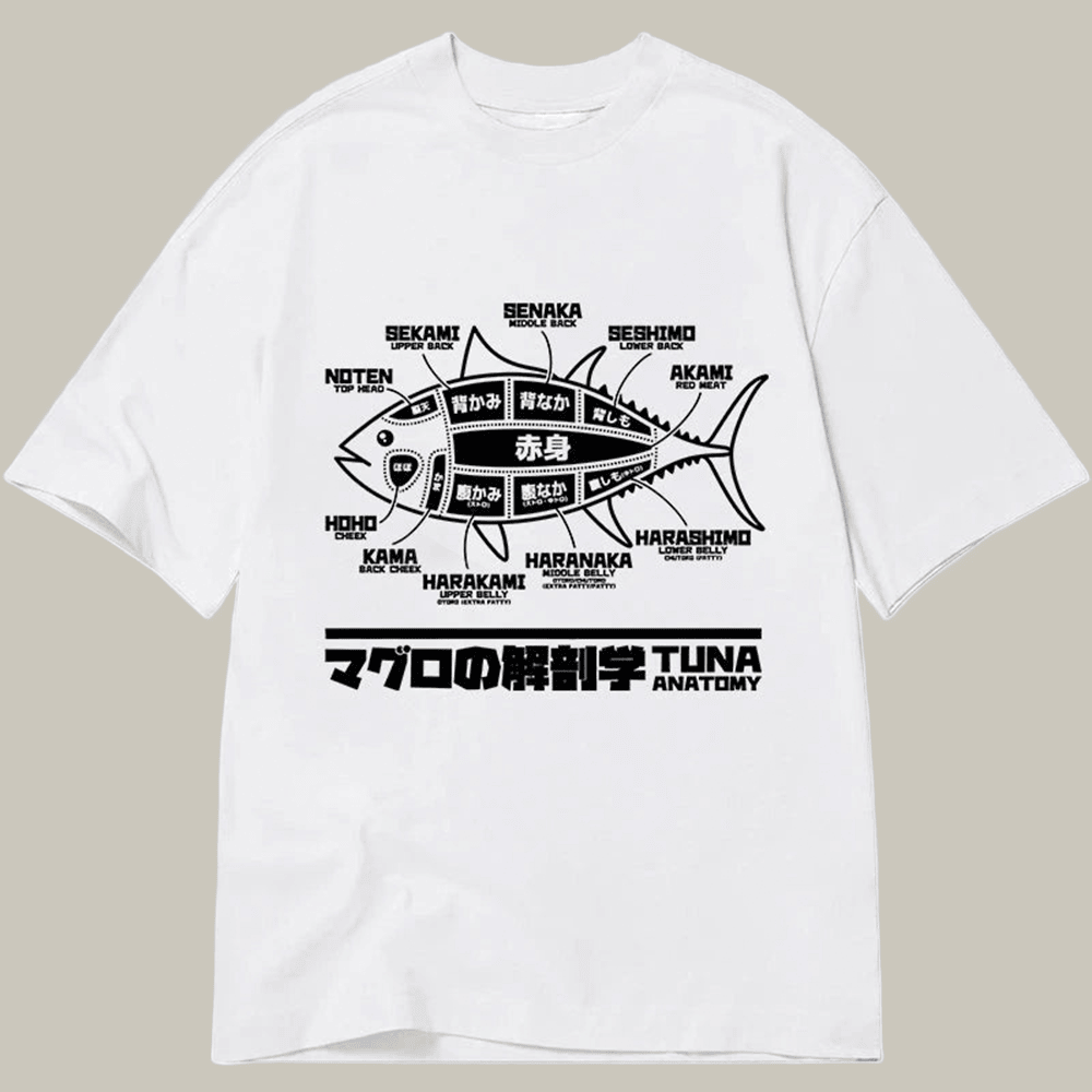 Tokyocanvas Tuna Dissection Map Japanese Classic T Shirt Hilarious Shirt Mom And Daughter Gifts