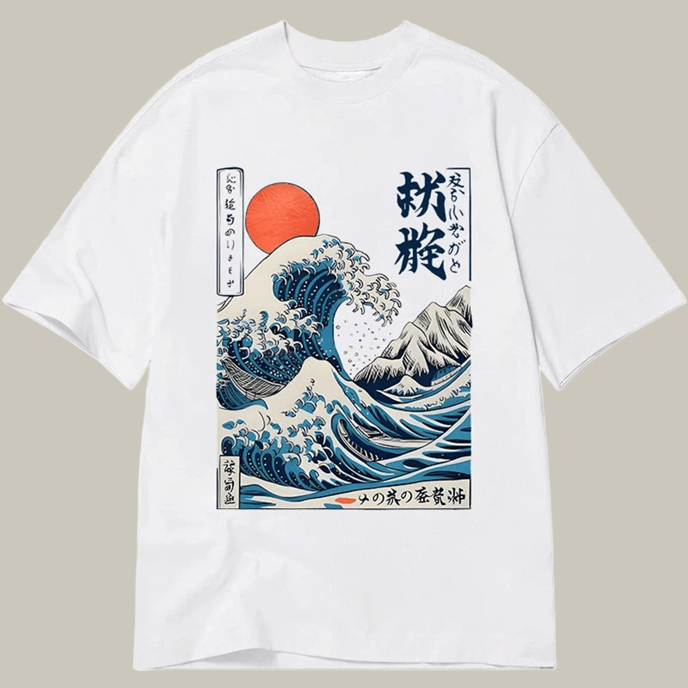 Tokyocanvas Ukiyo E Ocean Waves Japan Classic T Shirt Humor Print Tee Gift Ideas For Grown Son