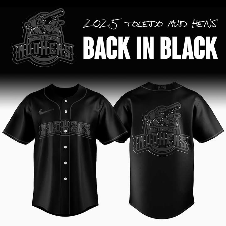 Toledo Mud Hens Back In Black Jersey 2025 Minor League Baseball Team Fan Clothing Gifts