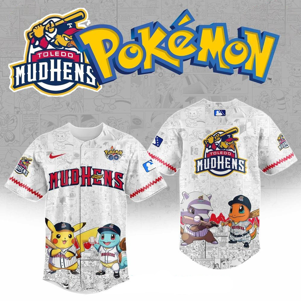 Toledo Mud Hens x Pokemon Go Special Baseball Jersey Baseball Team Gift Ideas