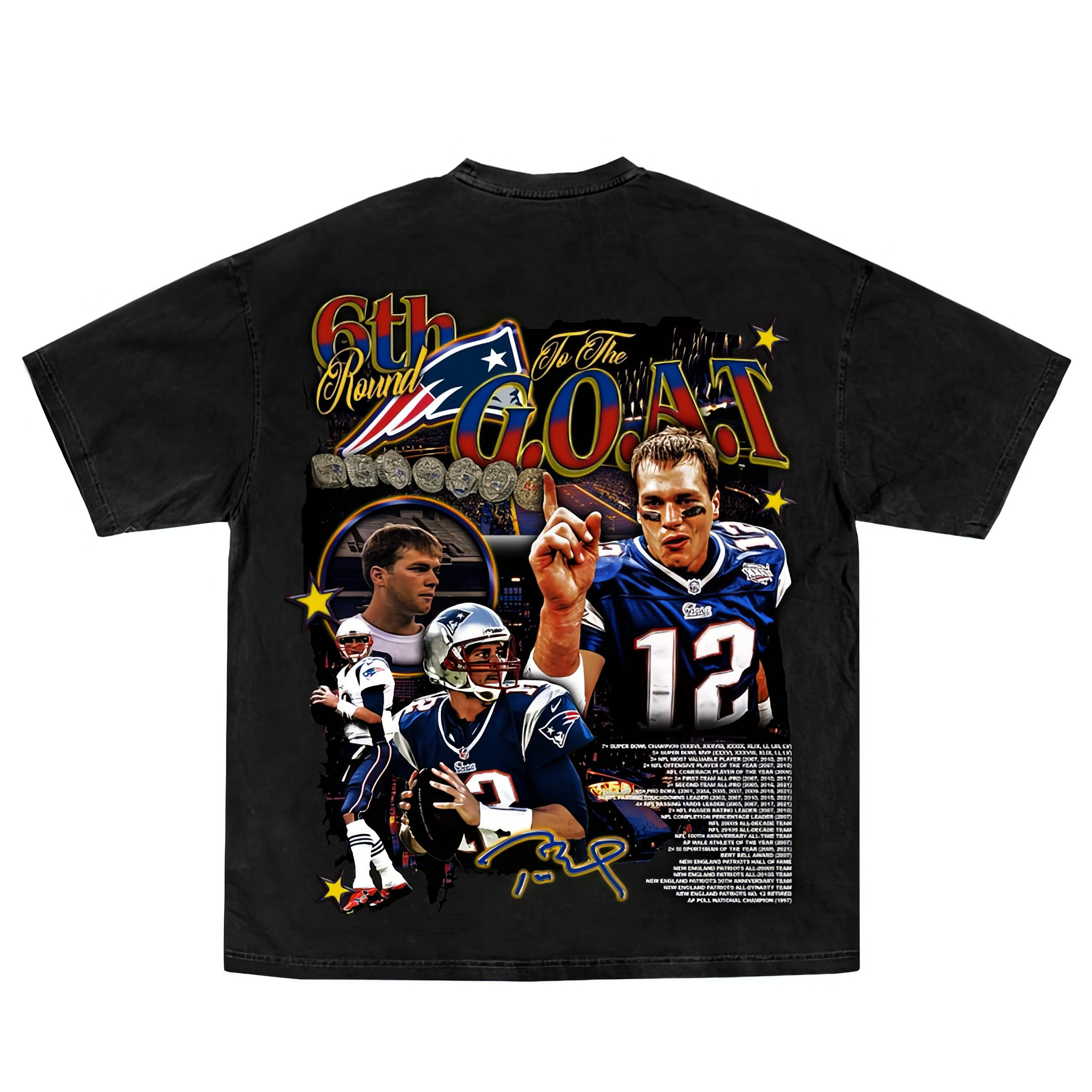 Tom Brady 6th Round To The GOAT T-Shirt Football Fan Gift Ideas